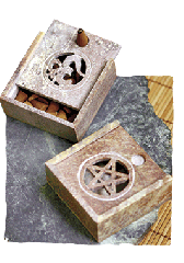 Räucherkegel - Box mit Pentagramm